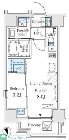 イプセ御成門の物件間取画像